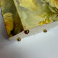 Vintage 70s Wooden Box Bag Yellow Floral Decoupage