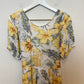 Ripcurl Always Summer Midi Dress Open Back Floral Short Sleeve Small