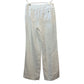Lilly Pulitzer Linen Pants Beach Palazzo White Wide Leg Straight Mid Rise Medium