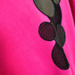 Christopher Kane Molecules Sweatshirt Hot Pink Black Leather Pullover Crewneck Medium