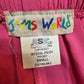 Vintage Jams World Pink Beach Pant Cropped Pants Capri Peony Pink Rayon Drawstring Small