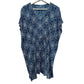 J. McLaughlin Sora Tunic Cover Up Caftan Blue Pattern Blouse XS/S