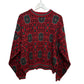 Vintage 80s Saturdays Generation Sweater Crewneck Pullover Red Green Geometric Medium