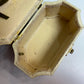 Vintage 70s Wooden Box Bag Yellow Floral Decoupage