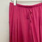 Vintage Jams World Pink Beach Pant Cropped Pants Capri Peony Pink Rayon Drawstring Small