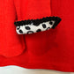 Vintage St. John Collection by Marie Gray Skirt Suit Blazer Red Orange Leopard