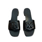 Tory Burch Bombe Miller Slide Slip Resistant Sandals Low Block Heel Black Leather 6