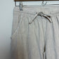 L.L. Bean Linen Pants Pull On Straight Leg Elastic Waist Oatmeal 4 Petite