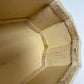 Vintage 70s Wooden Box Bag Yellow Floral Decoupage