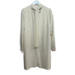 Gal Meets Glam Ines Tie Neck Long Sleeve Shift Dress Cream 14