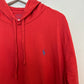 Polo Ralph Lauren Jersey Hooded Shirt Long Sleeve Pullover Hoodie Red Cotton XL