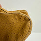 Vintage Saks Fifth Avenue Leather Purse Handbag Top Handle Crossbody Ostrich Printed