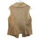 Dana Buchman Faux Suede Vest Tan Embroidered Shearling 8