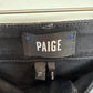 Paige Verdugo Ankle Silver Metallic Coated Denim Pants Skinny Mid Rise 27