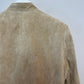 New with Tags Vintage Marshall Field's Suede Leather Jacket Beige Taupe Button Down 14