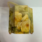 Vintage 70s Wooden Box Bag Yellow Floral Decoupage