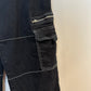 Rachel Paige Cargo Pants Black Wide Leg High Rise Cropped Y2K 2000s XS