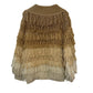 Jen's Pirate Booty Berber Fringe Cardigan Sweater Bomber Jacket Boho Small