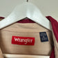 Vintage Wrangler Red Button Down Collared Work Shirt Shacket Cotton XL
