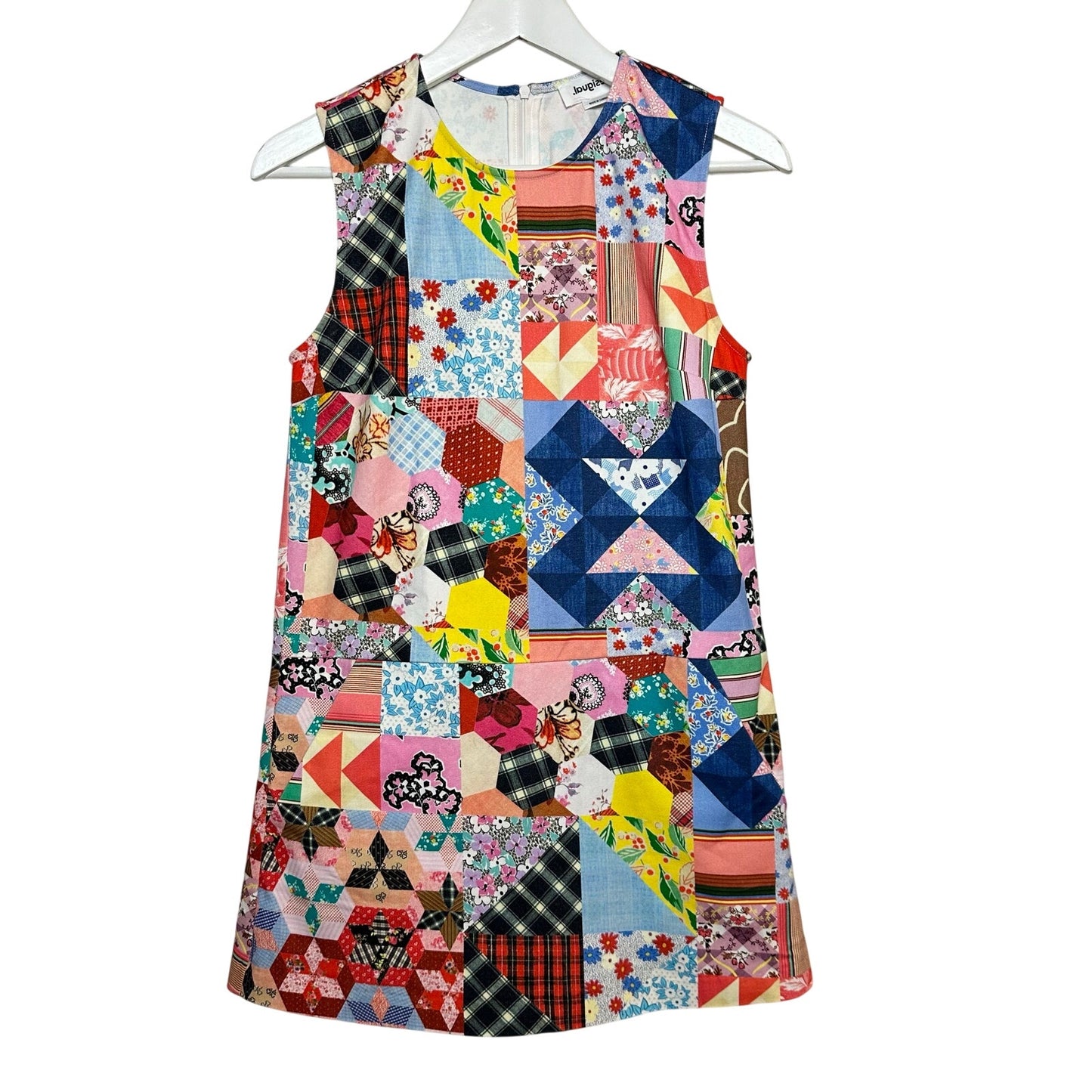 Desigual Patchwork Romper Dress Mini Johnson Hartig Pinafore Mosaic Small