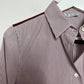 Loro Piana Button Up Dress Shirt Collared Long Sleeve Striped Red Cotton Silk
