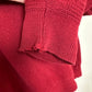 Vintage 90s Land's End Red Henley Sweater Knit Pullover Grandpa Cotton Large