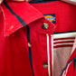 Dickies Short Sleeve Button Down Collared Shirt Red Striped Retro Work Shirt Large