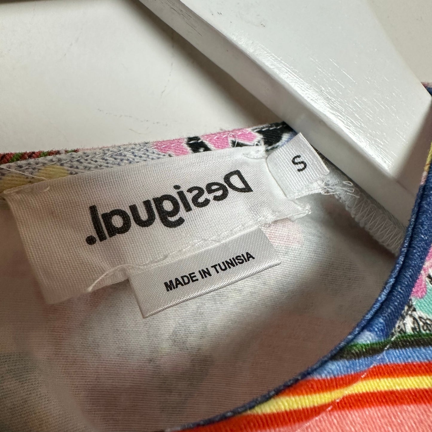 Desigual Patchwork Romper Dress Mini Johnson Hartig Pinafore Mosaic Small