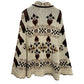 Vintage 70s Sturbridge Knit Poncho Cape Button Down Collared Coatigan Cardigan