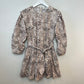 Sea New York Calla Belted Tunic Dress Mini Cheetah Leopard Long Sleeve Brown 4