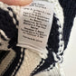 Talbots Fair Isle Navy and White Sweater Turtleneck Chunky Knit Small