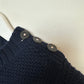 La Vie Rebecca Taylor Merino Peplum Sweater Pullover Navy Blue XS