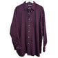 Daniel Cremieux Long Sleeve Button Down Collared Dress Shirt Retro Patterned Purple XL