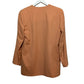 Vintage 80s Bicci Collarless Open Front Blazer Jacket Wool Single Button Peach