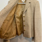 Vintage Talbots Blazer Tan Tweed Cashmere Wool Angora Cropped Plaid 12P