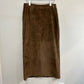 Vintage 90s Jones New York Country Suede Leather Midi Maxi Skirt Brown 10