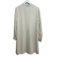 Gal Meets Glam Ines Tie Neck Long Sleeve Shift Dress Cream 14