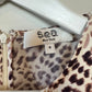 Sea New York Calla Belted Tunic Dress Mini Cheetah Leopard Long Sleeve Brown 4