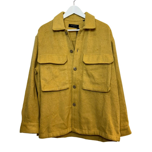 NWT Allsaints Colton Shirt Overshirt Shacket Shirt Jacket Oversized Yellow Small