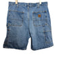 Carhartt Denim Shorts Carpenter Work Utility Cotton Blue Jorts 34