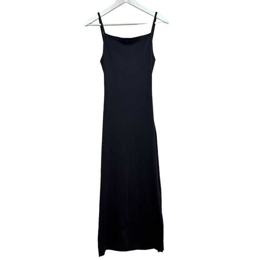 Vintage 90s Guess Jeans Black Maxi Dress Open Back Made in the USA Medium