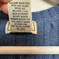 Vintage 90s L.L Bean Cable Knit Sweater Vest Blue Wool Blend Large Tall
