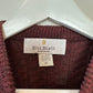 Vintage 90s Bill Blass Red Burgundy Chunky Knit Grandpa Sweater Made in the USA Medium