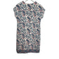 Madewell Silk Flora Paisley Popover Dress Block Print Pink Blue Small