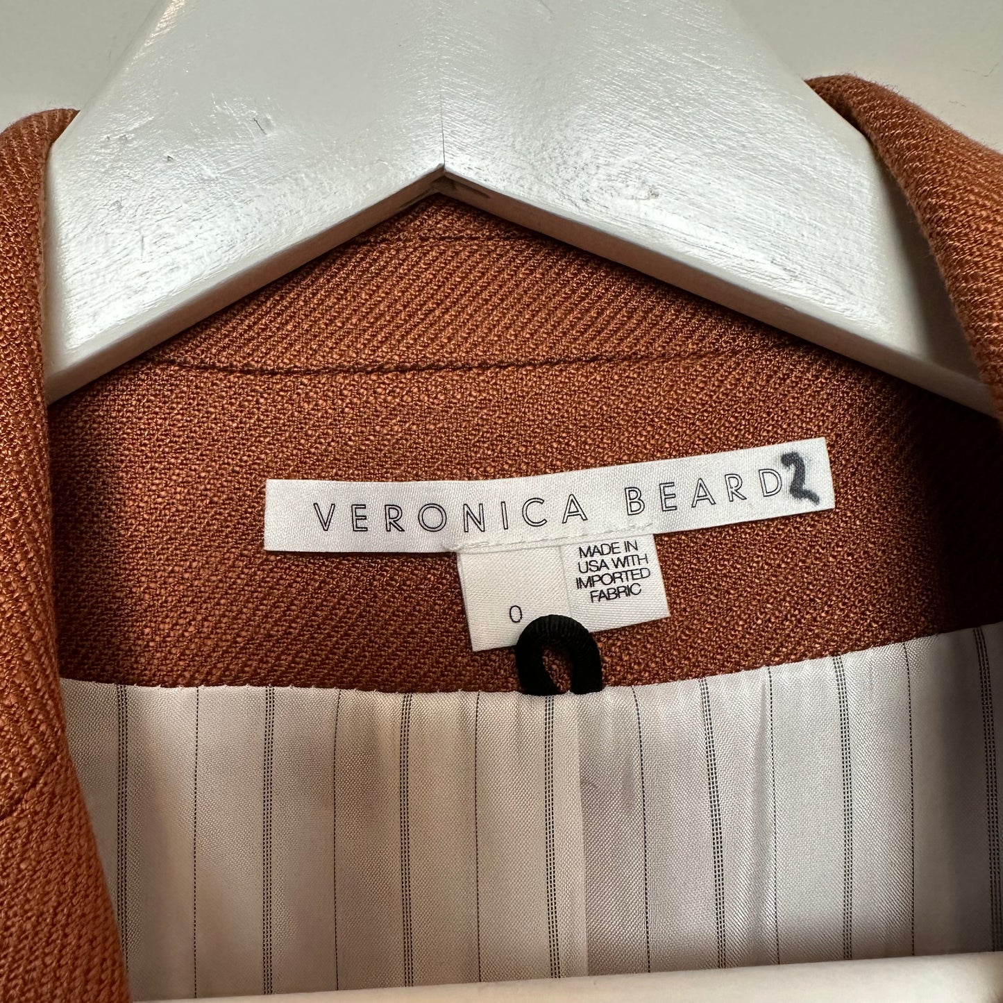 Veronica Beard Rupert Dickey Jacket Blazer Double Breasted Golden Brown 0