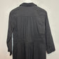 Eileen Fisher Shirtdress Button Down Collared Dress Charcoal Gray 3/4 Sleeve XS