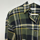 Rag & Bone Iris Plaid Flannel Shirt Black Green Collared Button Up XS