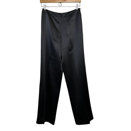 Vintage 90s Talbots Black Silk Trouser Pants High Rise Straight Leg 4