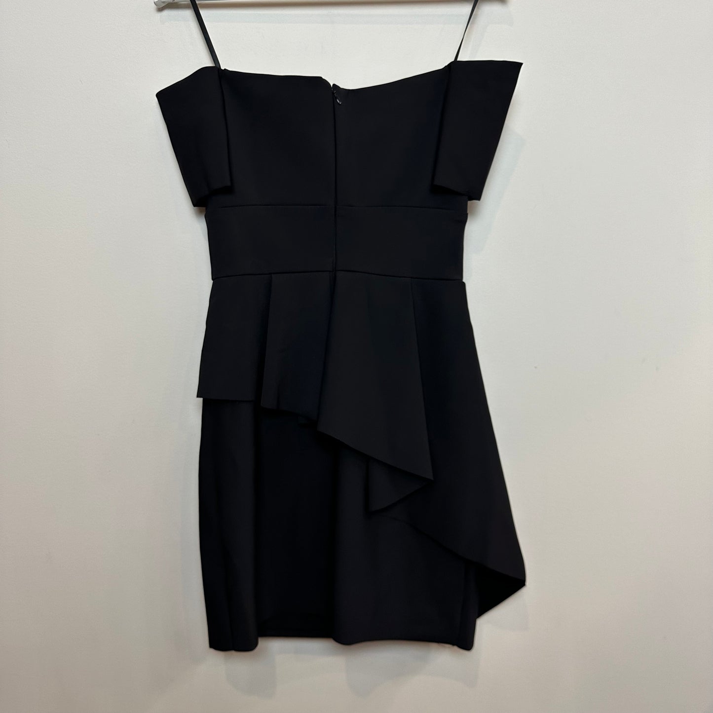Milly Vanessa Black Dress Off-the-Shoulder Peplum Cocktail Mini 6