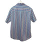 Lands' End Striped Seersucker Shirt Short Sleeve Button Down Collared Medium 15-15 1/2